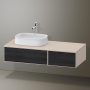 Duravit Zencha balos alsószekrény 130, fiókrendező nélkül, fekete tölgy/matt taupe ZE4816016830000