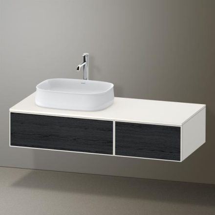 Duravit Zencha balos alsószekrény 130, fiókrendező nélkül, fekete tölgy/matt fehér ZE4816016840000