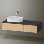 Duravit Zencha balos alsószekrény 130, fiókrendező nélkül, natúr tölgy/matt grafit ZE4816030800000