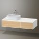 Duravit Zencha balos alsószekrény 130, tölgy fiókrendezővel, natúr tölgy/matt fehér ZE4816030840J00