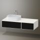 Duravit Zencha balos alsószekrény 130, tölgy fiókrendezővel, strukturált fekete/matt fehér ZE4816063840J00