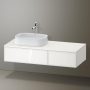 Duravit Zencha balos alsószekrény 130, fiókrendező nélkül, fehér üveg/matt fehér ZE4816064840000