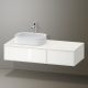 Duravit Zencha balos alsószekrény 130, tölgy fiókrendezővel, fehér üveg/matt fehér ZE4816064840J00