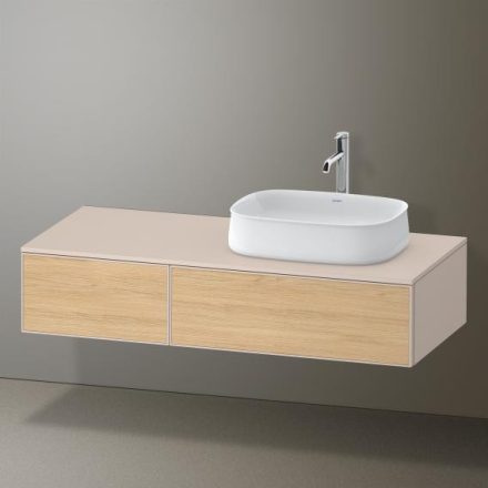 Duravit Zencha jobbos alsószekrény 130, tölgy fiókrendezővel, natúr tölgy/matt taupe ZE4817030830K00