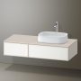 Duravit Zencha jobbos alsószekrény 130, dió fiókrendezővel, fehér üveg/matt taupe ZE4817064830G00