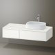 Duravit Zencha jobbos alsószekrény 130, dió fiókrendezővel, fehér üveg/matt fehér ZE4817064840G00