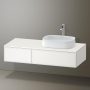 Duravit Zencha jobbos alsószekrény 130, dió fiókrendezővel, fehér üveg/matt fehér ZE4817064840G00