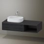 Duravit Zencha balos alsószekrény 130, fiókrendező nélkül, fekete tölgy/matt grafit ZE4818016800000