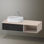 Duravit Zencha balos alsószekrény 130, fiókrendező nélkül, fekete tölgy/matt taupe ZE4818016830000