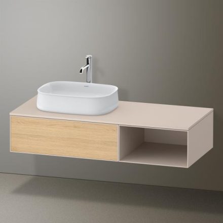 Duravit Zencha balos alsószekrény 130, fiókrendező nélkül, natúr tölgy/matt taupe ZE4818030830000