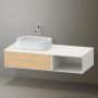 Duravit Zencha balos alsószekrény 130, fiókrendező nélkül, natúr tölgy/matt fehér ZE4818030840000