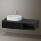 Duravit Zencha balos alsószekrény 130, dió fiókrendezővel, strukturált fekete/matt grafit ZE4818063800F00