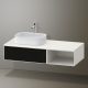 Duravit Zencha balos alsószekrény 130, fiókrendező nélkül, strukturált fekete/matt fehér ZE4818063840000