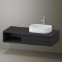 Duravit Zencha jobbos alsószekrény 130, dió fiókrendezővel, fekete tölgy/matt grafit ZE4819016800G00