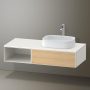 Duravit Zencha jobbos alsószekrény 130, dió fiókrendezővel,, natúr tölgy/matt fehér ZE4819030840G00