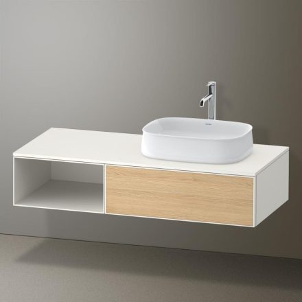 Duravit Zencha jobbos alsószekrény 130, tölgy fiókrendezővel, natúr tölgy/matt fehér ZE4819030840K00