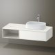 Duravit Zencha jobbos alsószekrény 130, dió fiókrendezővel, fehér üveg/matt fehér ZE4819064840G00