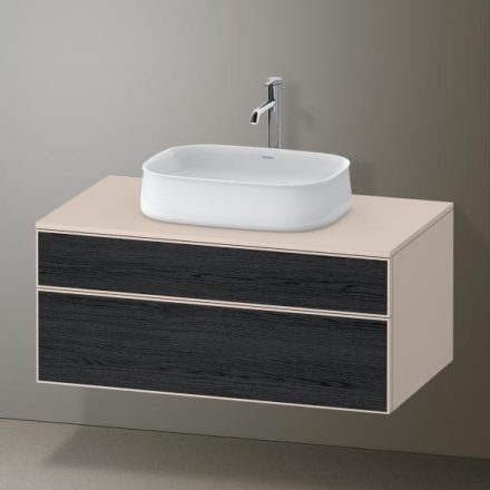 Duravit Zencha alsószekrény 100, fiókrendező nélkül, fekete tölgy/matt taupe ZE4821016830000