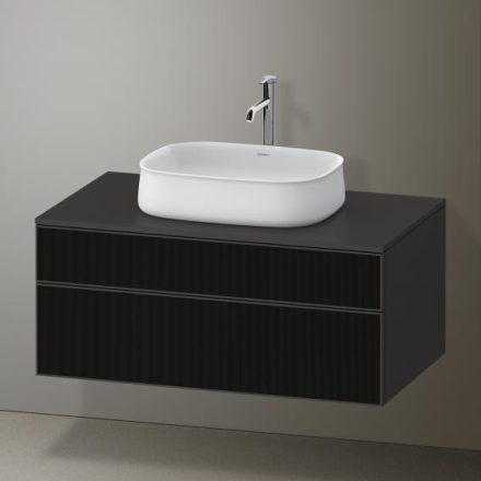 Duravit Zencha alsószekrény 100, fiókrendező nélkül, strukturált fekete/matt grafit ZE4821063800000