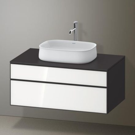 Duravit Zencha alsószekrény 100, fiókrendező nélkül, fehér üveg/matt grafit ZE4821064800000