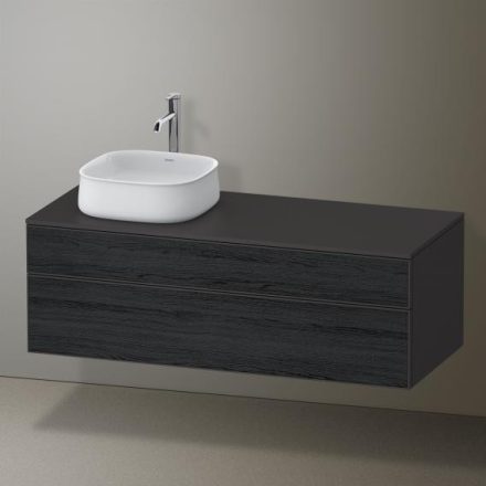 Duravit Zencha balos alsószekrény 130, fiókrendező nélkül, fekete tölgy/matt grafit ZE4822L16800000