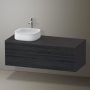 Duravit Zencha balos alsószekrény 130, dió fiókrendezővel, fekete tölgy/matt grafit ZE4822L16800E00