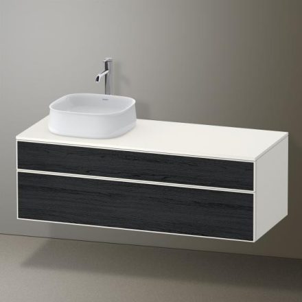 Duravit Zencha balos alsószekrény 130, fiókrendező nélkül, fekete tölgy/matt fehér ZE4822L16840000