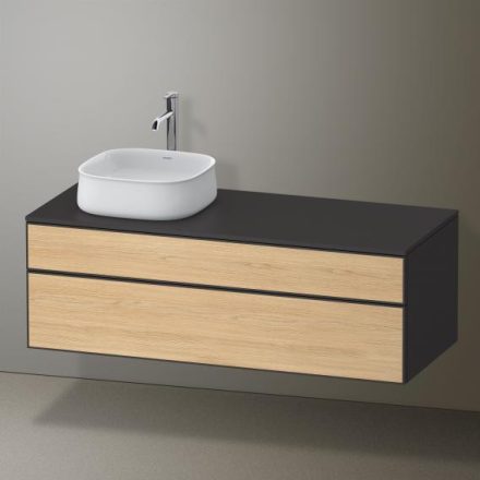 Duravit Zencha balos alsószekrény 130, tölgy fiókrendezővel, natúr tölgy/matt grafit ZE4822L30800I00