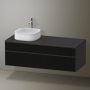 Duravit Zencha balos alsószekrény 130, dió fiókrendezővel, strukturált fekete/matt grafit ZE4822L63800E00