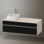 Duravit Zencha balos alsószekrény 130, fiókrendező nélkül, strukturált fekete/matt taupe ZE4822L63830000