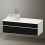 Duravit Zencha balos alsószekrény 130, fiókrendező nélkül, strukturált fekete/matt fehér ZE4822L63840000