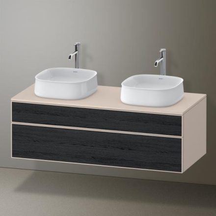 Duravit Zencha alsószekrény 130, tölgy fiókrendezővel, fekete tölgy/matt taupe ZE4823B16830I00