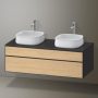 Duravit Zencha alsószekrény 130, fiókrendező nélkül, natúr tölgy/matt grafit ZE4823B30800000