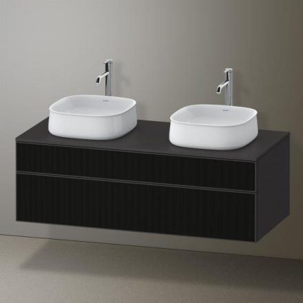 Duravit Zencha alsószekrény 130, fiókrendező nélkül, strukturált fekete/matt grafit ZE4823B63800000