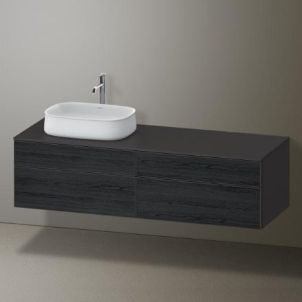 Duravit Zencha balos alsószekrény 160, fiókrendező nélkül, fekete tölgy/matt grafit ZE4824L16800000