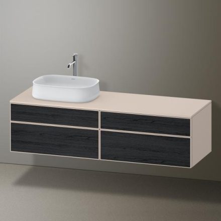 Duravit Zencha balos alsószekrény 160, dió fiókrendezők, fekete tölgy/matt taupe ZE4824L16830H00