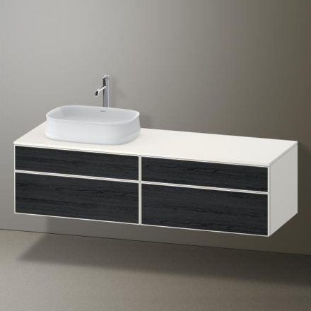 Duravit Zencha balos alsószekrény 160, tölgy fiókrendezővel, fekete tölgy/matt fehér ZE4824L16840J00