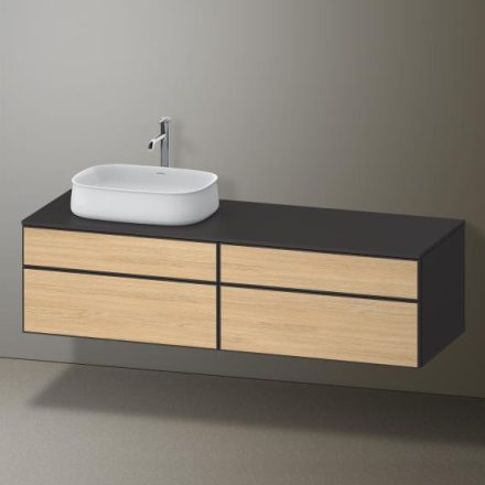 Duravit Zencha balos alsószekrény 160, dió fiókrendezők, natúr tölgy/matt grafit ZE4824L30800H00