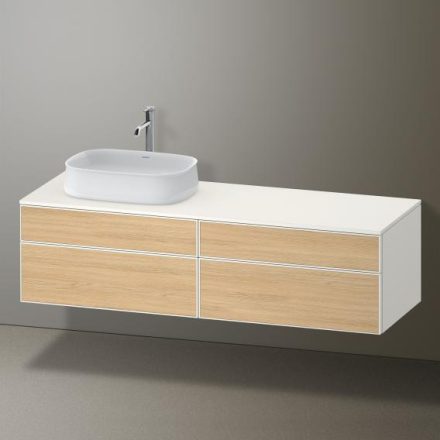 Duravit Zencha balos alsószekrény 160, dió fiókrendezővel, natúr tölgy/matt fehér ZE4824L30840F00