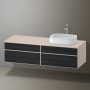 Duravit Zencha jobbos alsószekrény 160, fiókrendező nélkül, fekete tölgy/matt taupe ZE4824R16830000