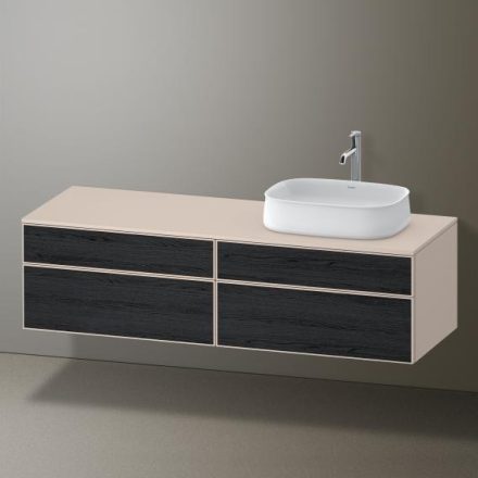 Duravit Zencha jobbos alsószekrény 160, dió fiókrendezők, fekete tölgy/matt taupe ZE4824R16830H00