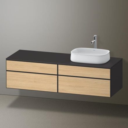 Duravit Zencha jobbos alsószekrény 160, dió fiókrendezővel, natúr tölgy/matt grafit ZE4824R30800F00