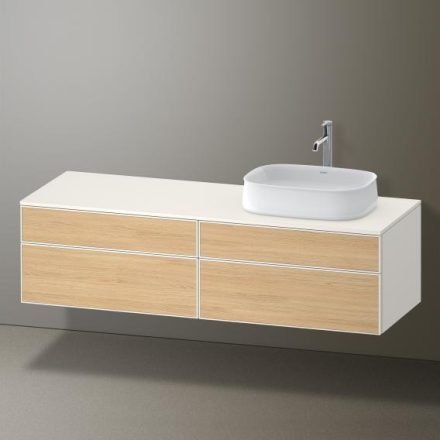 Duravit Zencha jobbos alsószekrény 160, tölgy fiókrendezővel, natúr tölgy/matt fehér ZE4824R30840K00