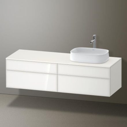 Duravit Zencha jobbos alsószekrény 160, fiókrendező nélkül, fehér üveg/matt fehér ZE4824R64840000