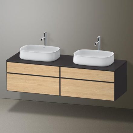 Duravit Zencha fiókos alsószekrény 160, dió fiókrendezők, natúr tölgy/matt grafit ZE4825B30800H00