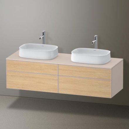 Duravit Zencha fiókos alsószekrény 160, dió fiókrendezővel, natúr tölgy/matt taupe ZE4825B30830F00