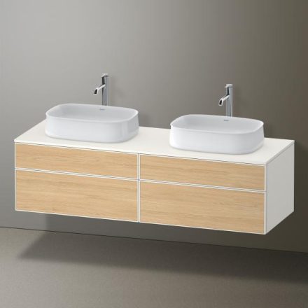 Duravit Zencha fiókos alsószekrény 160, dió fiókrendezők, natúr tölgy/matt fehér ZE4825B30840H00