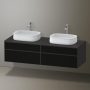 Duravit Zencha fiókos alsószekrény 160, fiókrendező nélkül, strukturált fekete/matt grafit ZE4825B63800000