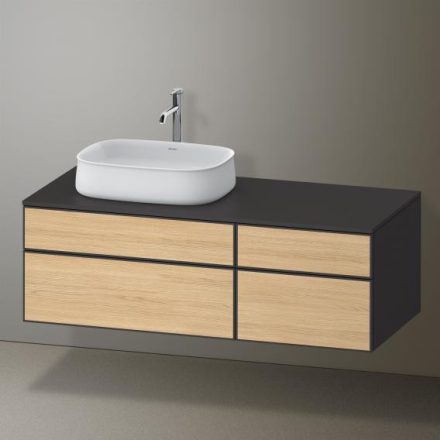 Duravit Zencha balos alsószekrény 130, fiókrendező nélkül, natúr tölgy/matt grafit ZE4826030800000