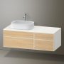 Duravit Zencha balos alsószekrény 130, tölgy fiókrendezővel, natúr tölgy/matt fehér ZE4826030840J00